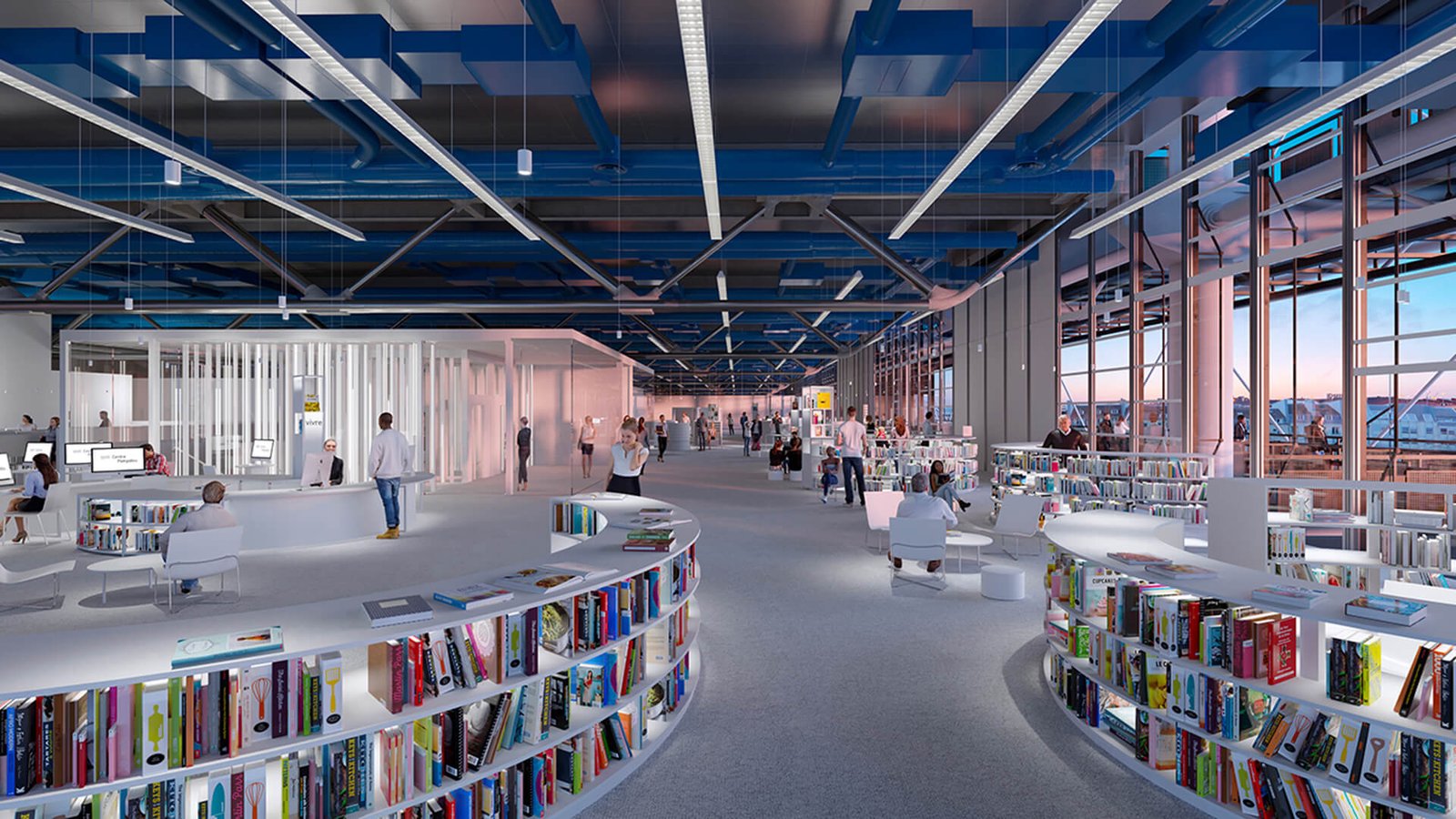 Vue intérieure du bâtiment