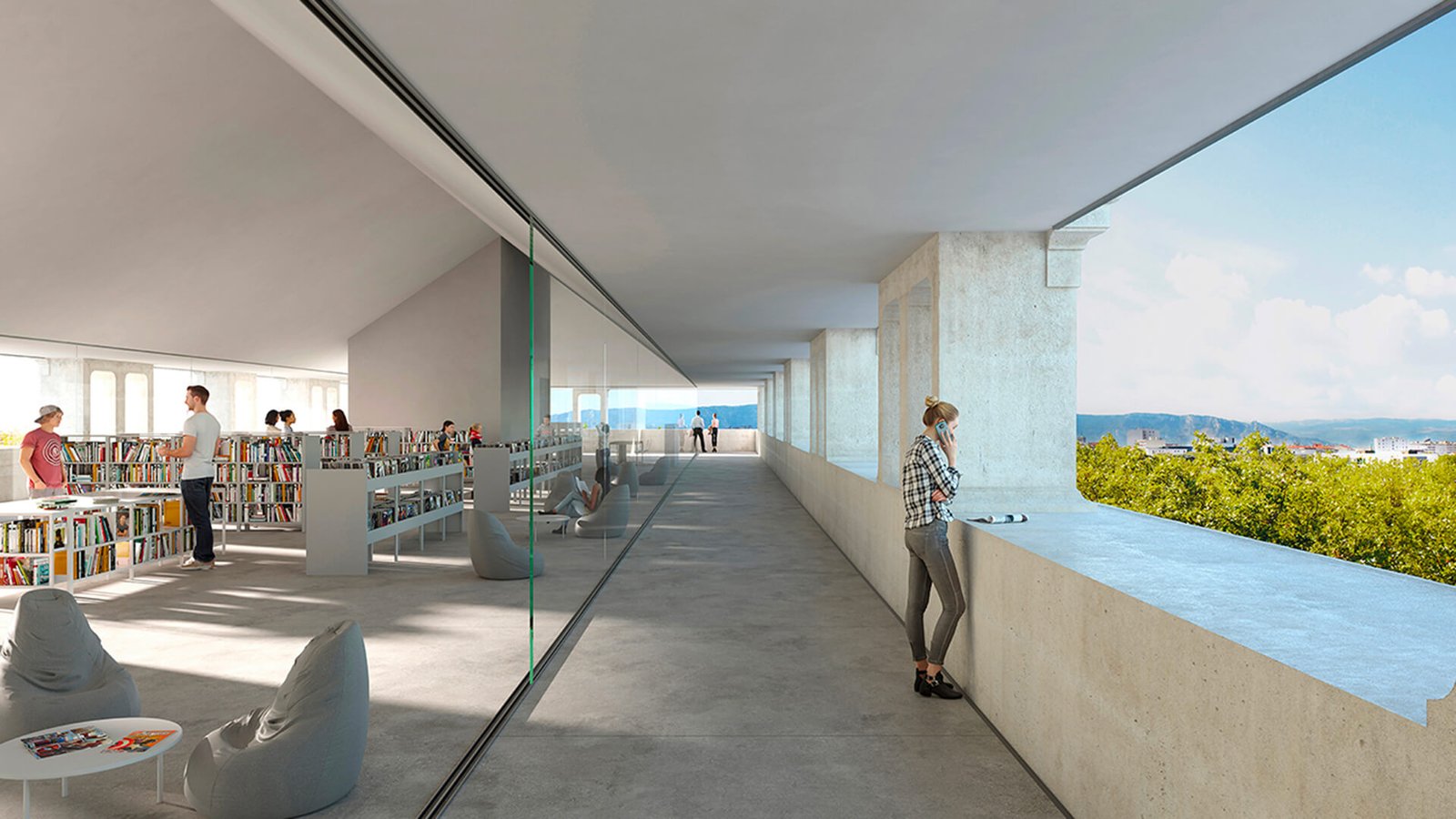 Vue intérieure du bâtiment